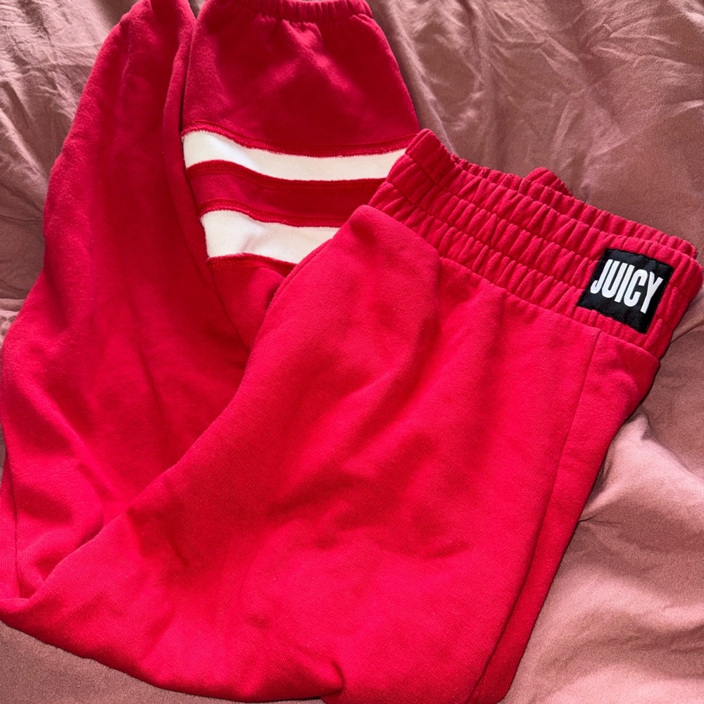 Juicy Couture Black Label Fleece Stripe Leg Sweatpants